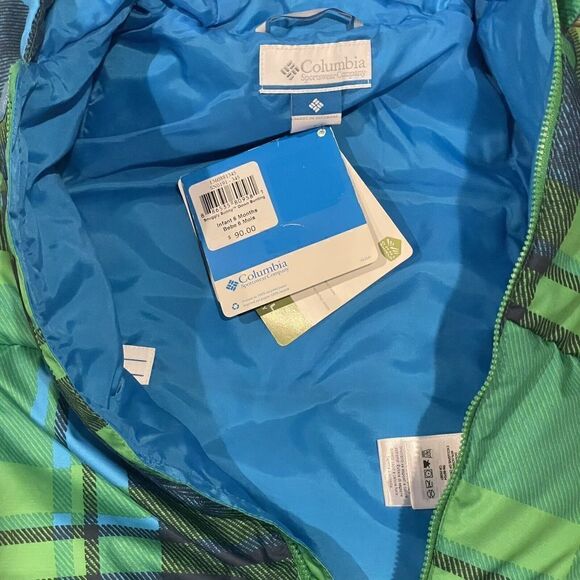 Columbia Baby Snuggly Bunny Bunting Down Hooded Snowsuit 6 Months New - Picture 7 of 10